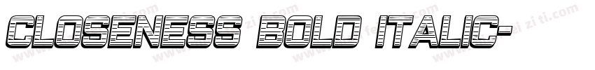 Closeness Bold Italic字体转换